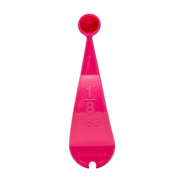 Tupperware 1/8 TSP Measuring Spoon Pink Embossed Curved 6146 Replacement Part - Picture 1 of 3